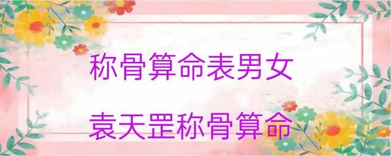 袁天罡称骨算命女版详细解释（深入解读袁天罡称骨算命女版）