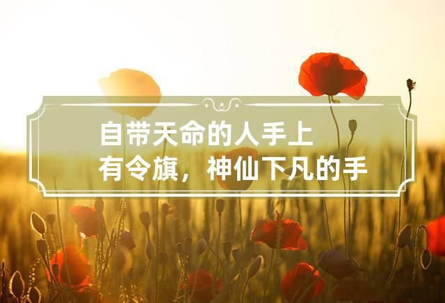 自带天命的人手上有令旗，探秘特殊命运的象征之一